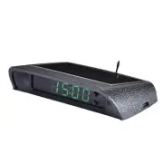 Car Dashboard Clock Thermometer Stick-On Digital Watch 24-Hour With Night Light