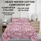 3pc heavy winter Comforter Set | Ultra Warm Bedding Fluffy Comforter