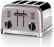Cuisinart 4 slice toaster, Wide slots, ideal for thick bread and bagels, 6 browning levels plus defrost, Wide slots, High lift lever, Matching kettle available, Vintage Rose