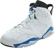 [Nike] Men's Air Jordan 6 Retro Fitness Shoes, Blue White, 8 US