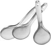 Gatuida 3Pcs Non Stick Rice Spoon Stainless Steel Household Scoop for Kitchen Cooking Easy to Clean for Serving Rice and Soup for Home Use