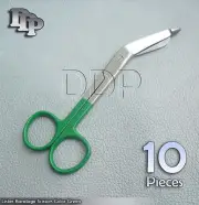 10 Bandage Scissor 5.5'' Green Color Handle Paramedic EMS Nurse Medical Uniform