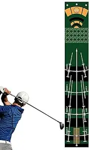 Golf Putting Mat,Lightweight Golf Putter Trainer | Anti-Slip Backing Indoor Golf Putting Green, Reusable Putting Matt for Men Women Golf Lovers