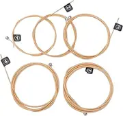 Professional Metal Wooden Bass Guitar Strings Set, Clear Tones, Easy Bending, and Durability, Ideal for Bass Learners and Players, 5 String Bass Strings Replacement