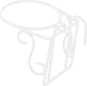 Qianly Railing Flower Pot Holder Potted Display Rack Flowerpot Hanger Hanging Railing Planter for Home, Style H