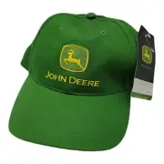 John Deere Snap Back Green Cap Logo Patch Builders Sharpening Service NWT