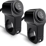 Motorcycle Handlebar Switch 7/8" (22MM) 12V Aluminium Alloy ON-Off-ON ATV Light Switches for Motorcycle Bike ATV UTV Scooters 2 Pieces
