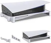 Auarte Horizontal Stand for PS5 Disc & Digital Editions Console - Base Stand Holder with Anti-Slip Mats, Improved Heat Dissipation, Easy Snap-On Installation, 2 Count