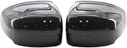 Car Carbon Fiber Side Door Rearview Mirror Cover Trim Rear View Mirror Caps Replacement Compatible For Volvo XC60 2018 2019 2020