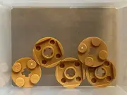 LEGO Parts - Medium Nougat Plate Round 2 x 2 - No 4032 - QTY 5