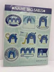 NEW Vintage 1979 Sanrio TUXEDO SAM Name Tag Seals Sticker Sheet
