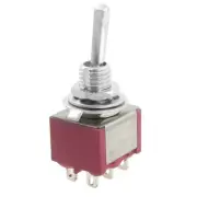 AC 250V 2A 120V 5A ON/ON 2P2T DPDT Mini Toggle Switch 6 Pins Terminals