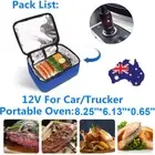 12V Portable Electric Heated Lunch Box Bags Car Mini Oven Insulated Food Warmers