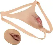 [FSYH] Men's Hiding Gaff Silicone Panty - Viginal Thong Realistic Camel Toes for Transgender Crossdresser Cosplay Super Soft Cyber Skin