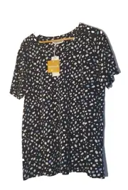 Comfy Size S (16) Taking Shape Cotton Mix Terrazzo Short Sleeve Top BNWT