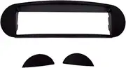 Rynplex ONE Din Fascia Radio CD Stereo Panel Dash Mounting Installation Trim Kit Face Surround Frame Bezel, for VW, for Volkswagen, for Beetle Auto Radio Mounting Frame