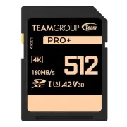 Team SDXC Card 512GB UHS-I U3 V30 4K Video Compatible Read 160MB/s PRO+ Series 1