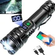 Flashlights High Lumens Rechargeable, 990,000 Lumens Super Bright Flashlight ...