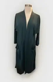 NWT Adore Me Soft Dark Green Robe With Pockets Size Medium