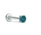 2.7mm REAL BLUE DIAMOND LABRET BODY,CERTIFICATE LIP EAR 1/4",5/16",3/8",7/16,1/2