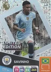 Panini Premier League 2024 2025 Savinho Limited Trading Card