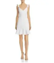 Aidan by Aidan Mattox Crepe Cocktail Dress in Ivory Size 6