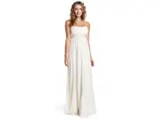 NICOLE MILLER BEADED SILK WEDDING BRIDAL DRESS 8 JA0005 $1980 MATERNITY OPTIONAL