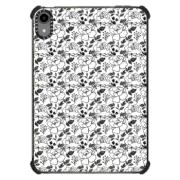 iPad mini (6th gen) iPad Impact Case Bohemian abstract black white watercolor floral pattern