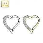 14K Solid GOLD Heart Clicker Daith Helix Cartilage Hoop Ring Piercing Jewelry