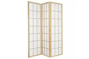 Shoji Room Divider Screen Natural 3 Panel