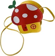 [VALICLUD] Cute Mushroom Crossbody Bag Adorable Little Girl Shoulder Purse Travel Friendly Wallet Lightweight Bright Color Design Durable Materials Zipper Closure for Easy Access