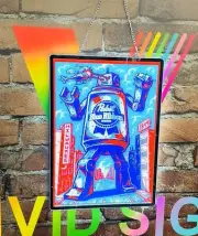 Pabst Blue Ribbon Beer 2D LED 17" Neon Light Sign Lamp Wall Decor Bar Open Party