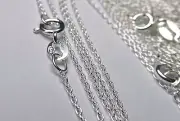 STERLING SILVER CABLE LINK CHAIN NECKLACE LOT WHOLESALE GENUINE BULK