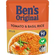 Ben's Original Tomato & Basil Microwave Rice Pouch 250g