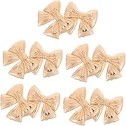 AKOOSY 10pcs Bow Shape Metal Sewing Buttons Decorative Fasteners for Cloaks Coats and Sweaters Unique Classic Design for Fashion Apparel and Crafts