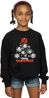 [Absolute Cult] Girls Mickey Mouse And Friends Christmas Tree Sweatshirt