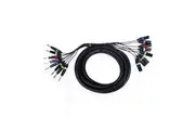 BravoPro PM003B-06 6M 8-way Multicore 3-pin XLR Male to 6.35mm TRS Jack Plug