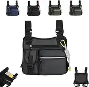 Outdoor Chest Bag for Men, Adjustable Zipper Multi-functional Tactical Chest Bag, for Sport, Outdoor Hiking