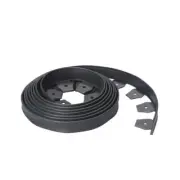 20' Black Plastic Coiled Paver Edging Commercial Grade Concrete Stone Brick Clay