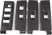 LUMIXE LHD Car Carbon Fiber Window Glass Lift Button Trim Switch Cover Door Armrest Panel, for Toyota, Tacoma 2022 2023 LHD Window Lift Button Frame