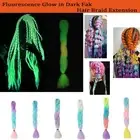 Fluorescence Glow in Dark Fake Synthetic Neon Party Light Hair Braid ExtensionAD