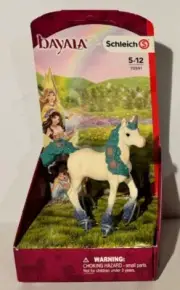Schleich bayala 70591 Flower unicorn foal fantasy figure toy 3.5" tall NEW!