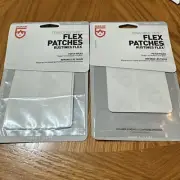2 Packs Gear Aid Tenacious Tape Flex Patches Repair 3”x5” 2 Per Pack Clear 10800