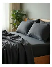 [Royal Comfort] Bamboo Cooling Sheet Set Ultra Soft Bedding in Charcoal