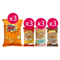 在飛比找momo購物網優惠-【藍標&Loli Pop】三角玉米片+果糖爆米花分享組(香濃