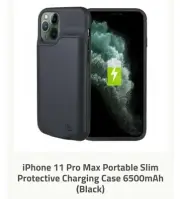 Iphone 11 Pro Max Slim Battery Case 6500mAh MFI Certified