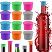 12 Pcs Reusable Silicone Wine Bottle Stopper Wine Corks for Glass Bottles