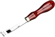 10mm Rabbet Leather Edger Skiving Tool Wooden Handle DIY Leather Cutting Tool for Home Art