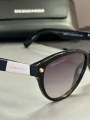 NEW DSquared2 DQ 0147 Ladies Cat Eye Black Designer Sunglasses 57-16-140