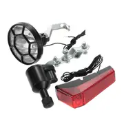 Bicycle Lights Set Kit Bike Front Headlight Taillight Rear light Dynamo